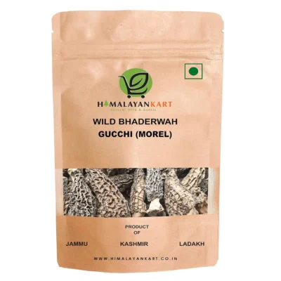 Himalayankart Wild Bhaderwahi Morel Mushrooms Gucchi 25g